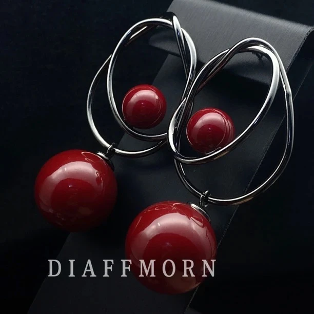 铜合金仿珍珠耳饰 Q·M【佳人如故】时尚大气手工编织珠珠耳环