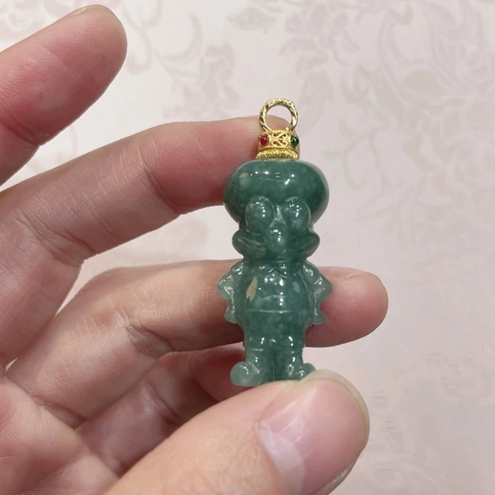 翡翠合金吊坠(赠链)国风