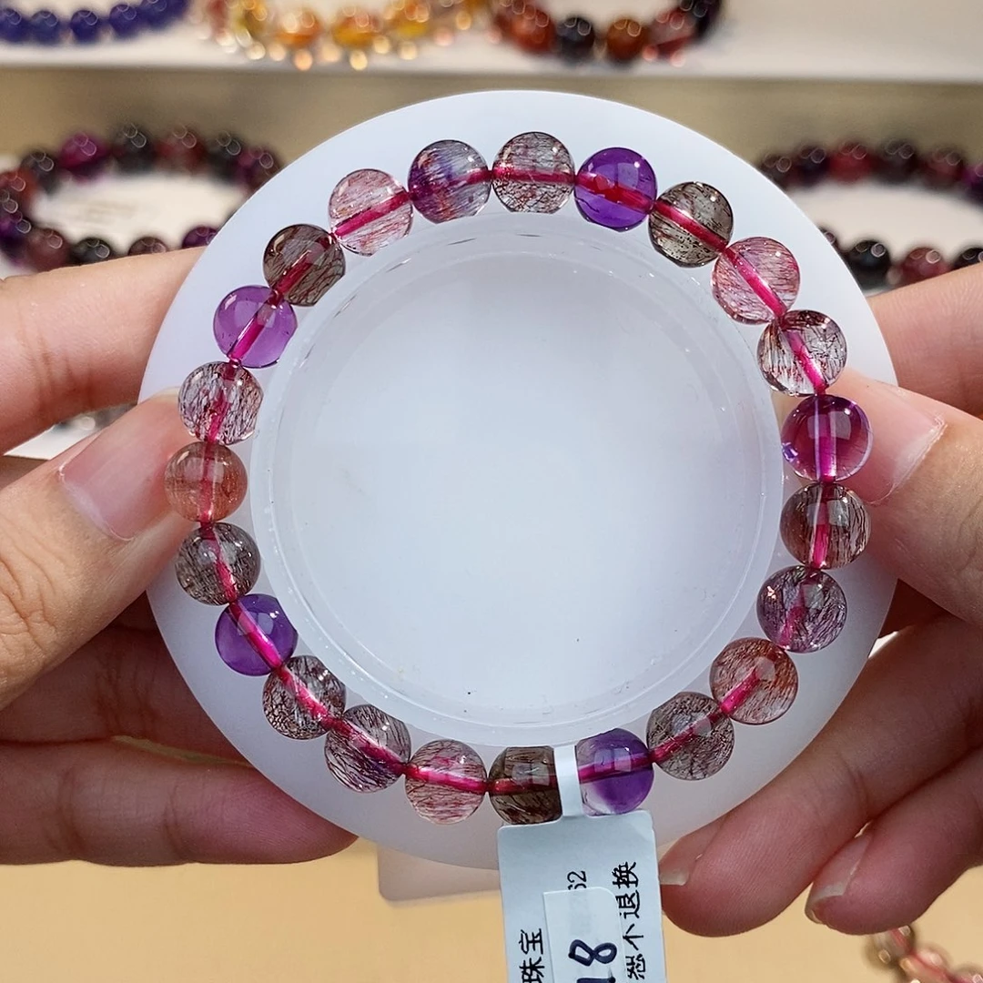 未镶嵌水晶手链黑加仑8