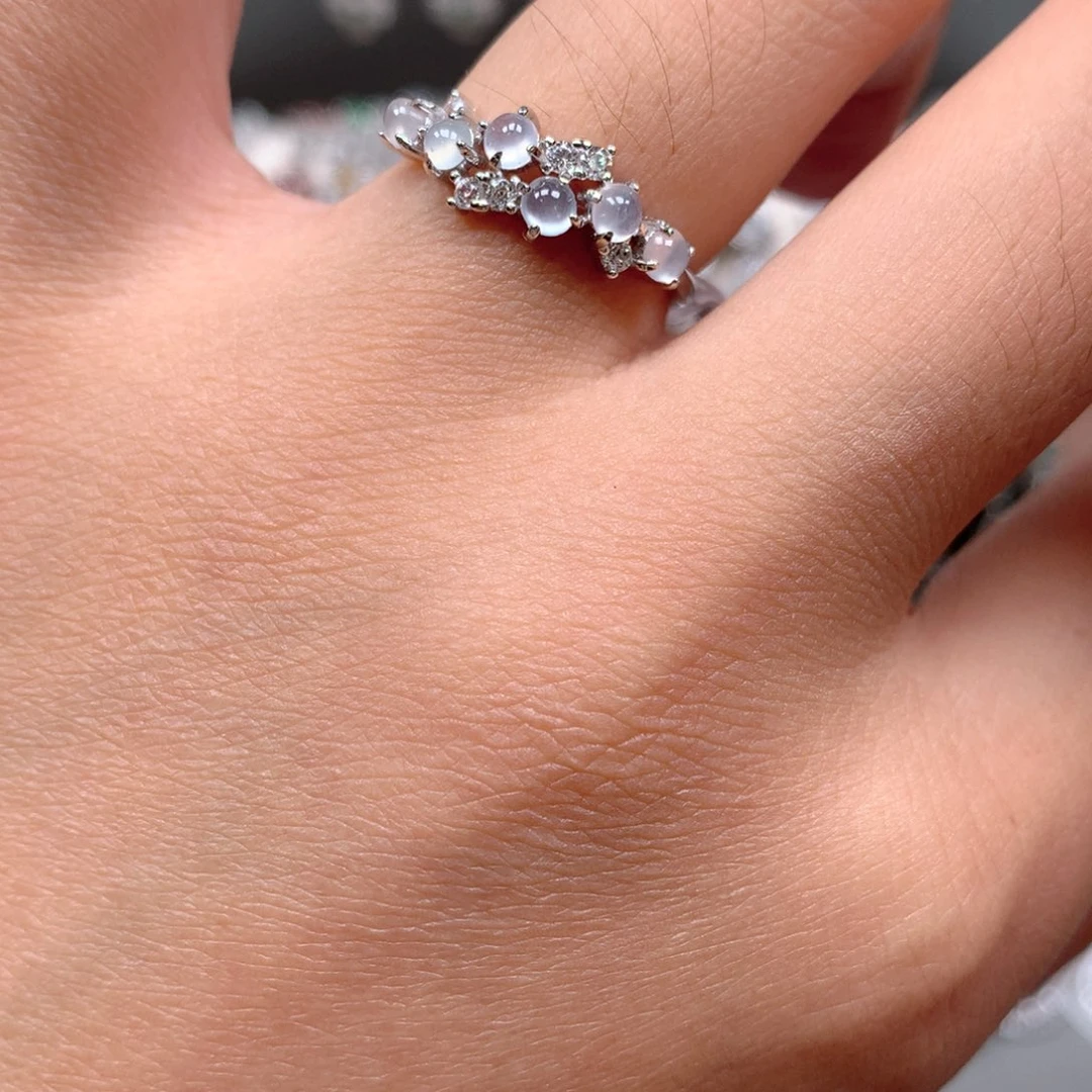 翡翠银S925镶嵌吊坠(不含链)戒指