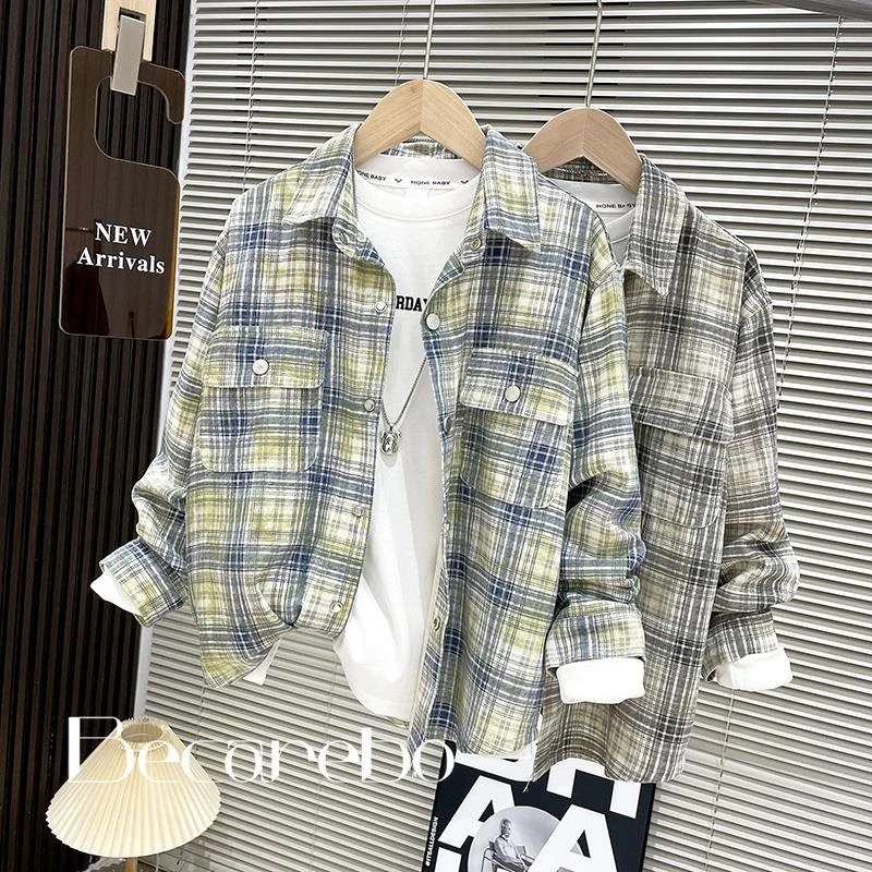 巴拉巴拉适用儿童装男童衬衫春秋款2025新款春季男孩酷帅中大童衣