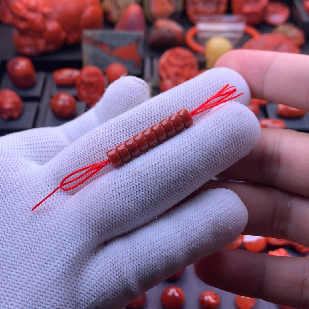 南红玛瑙未镶嵌川料原矿精工直切隔片6.5mm多样性发其一