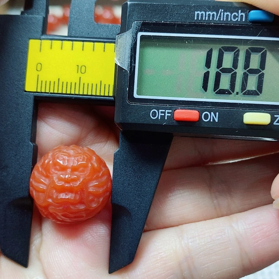 南红玛瑙单珠未镶嵌卡18➕龙珠