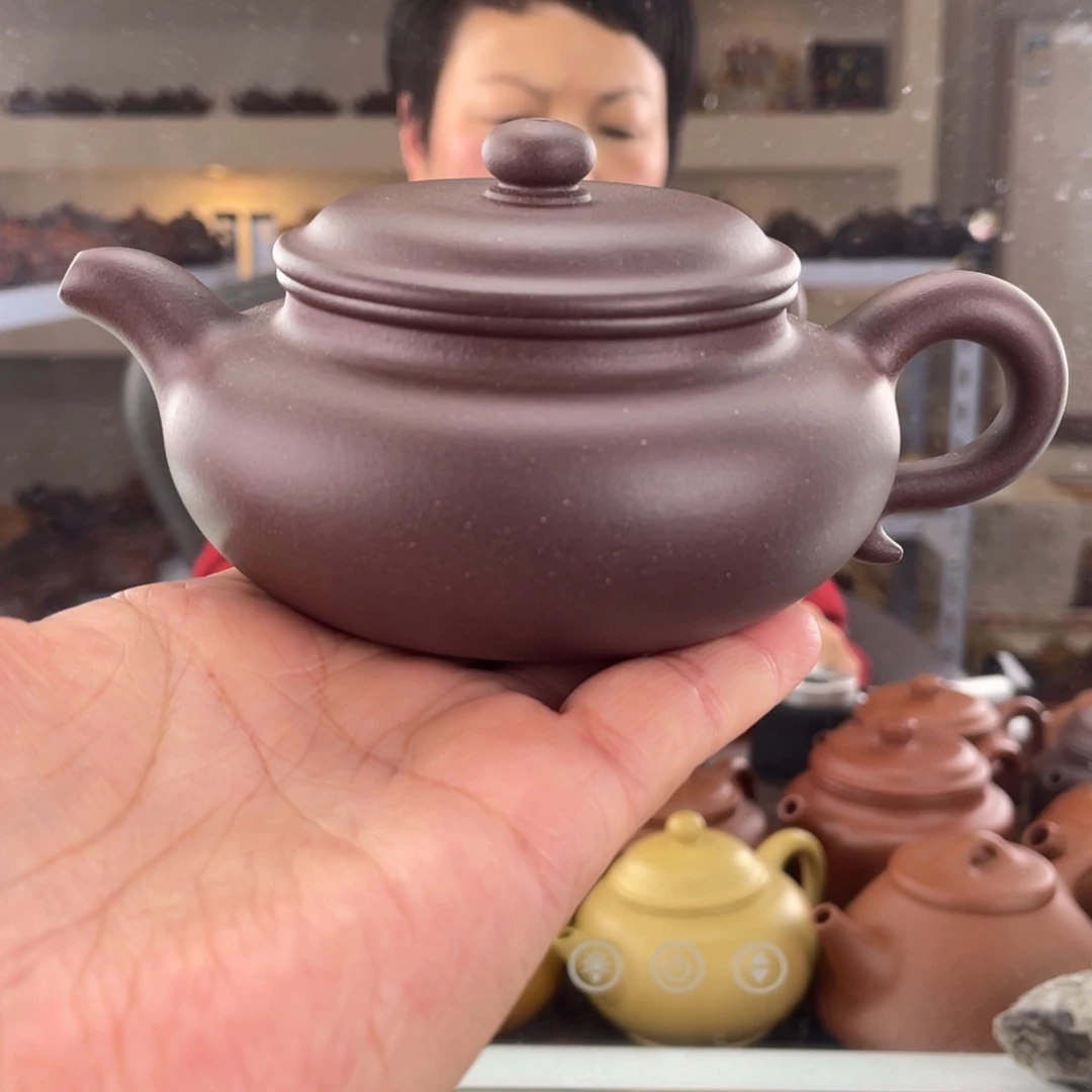 紫砂茶壶大水潭底槽清手磨料全手工仿古220cc