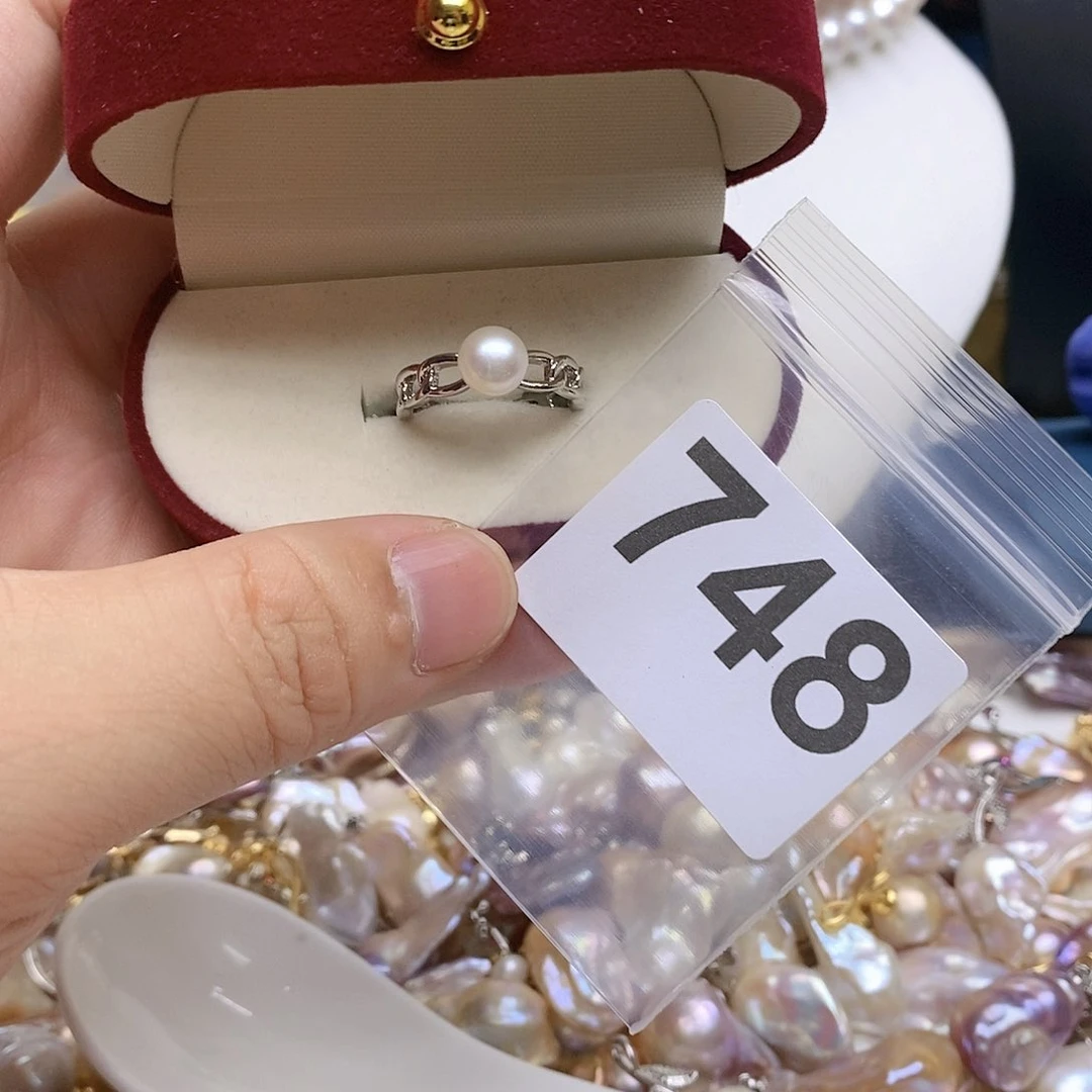 淡水珍珠银S925镶嵌颈饰748