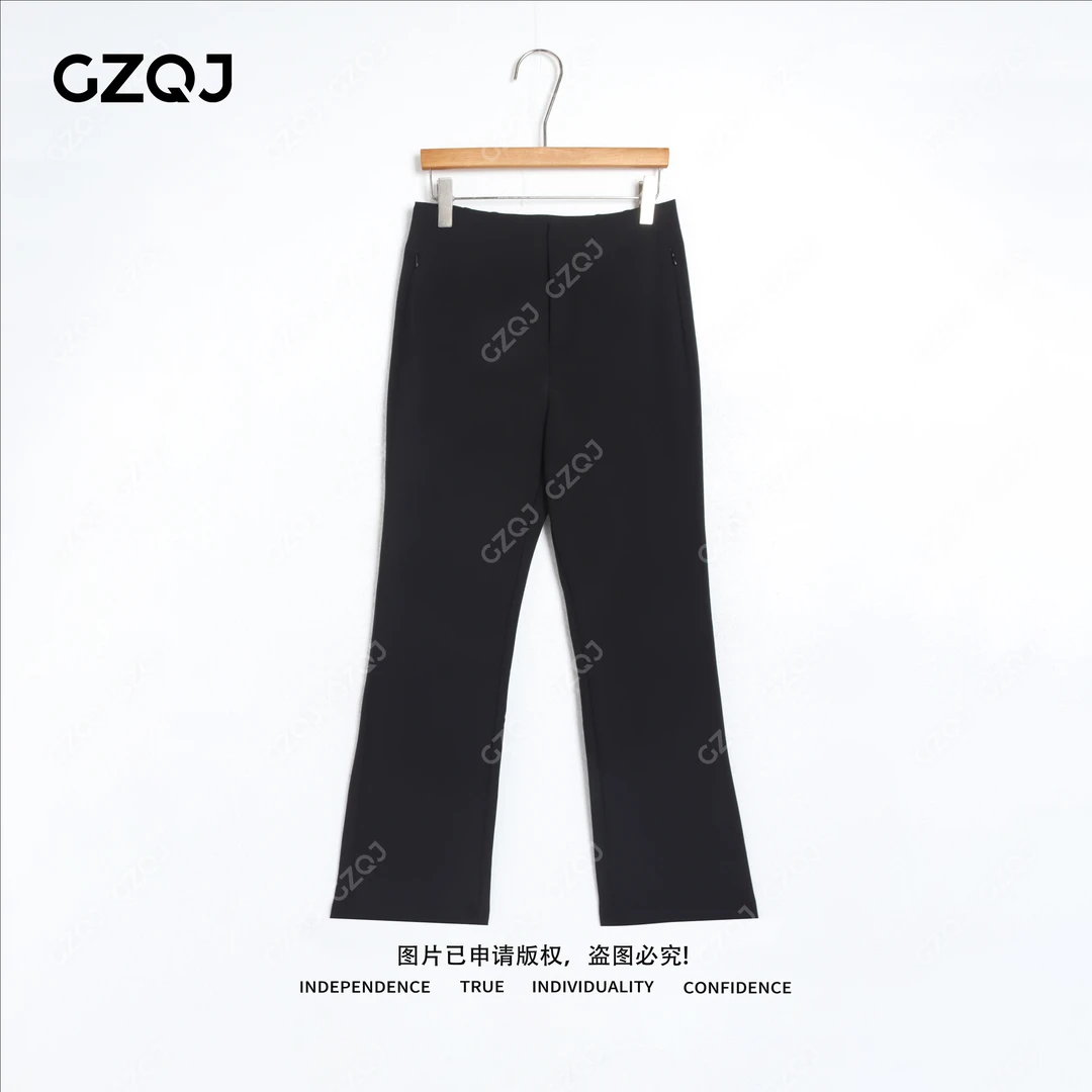老琴私服【自由诗】时尚气质显瘦修身小黑裤九分西裤女秋季91094