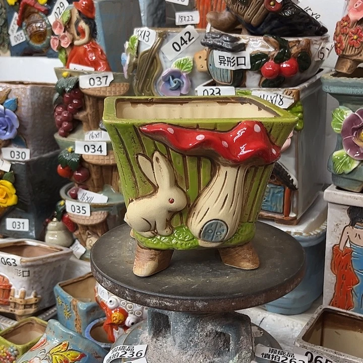 粗陶材质多肉花盆