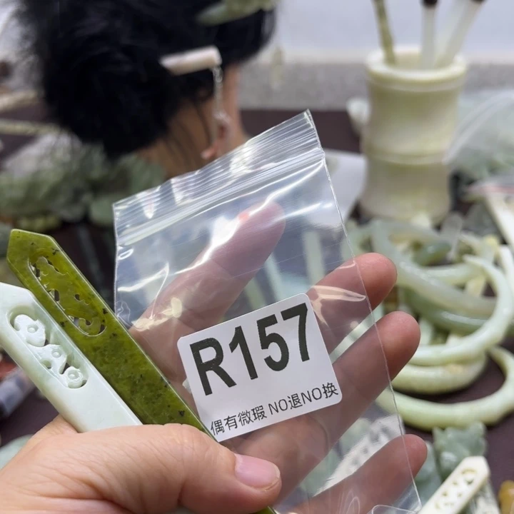 蛇纹石玉发饰合金?***?