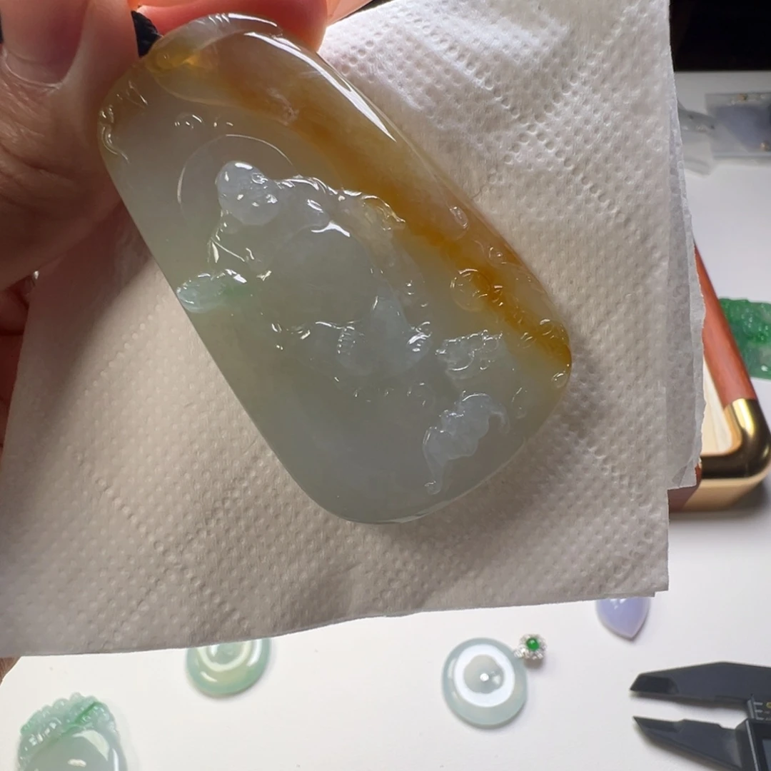 松***石翡翠未镶嵌颈饰缅甸翡翠