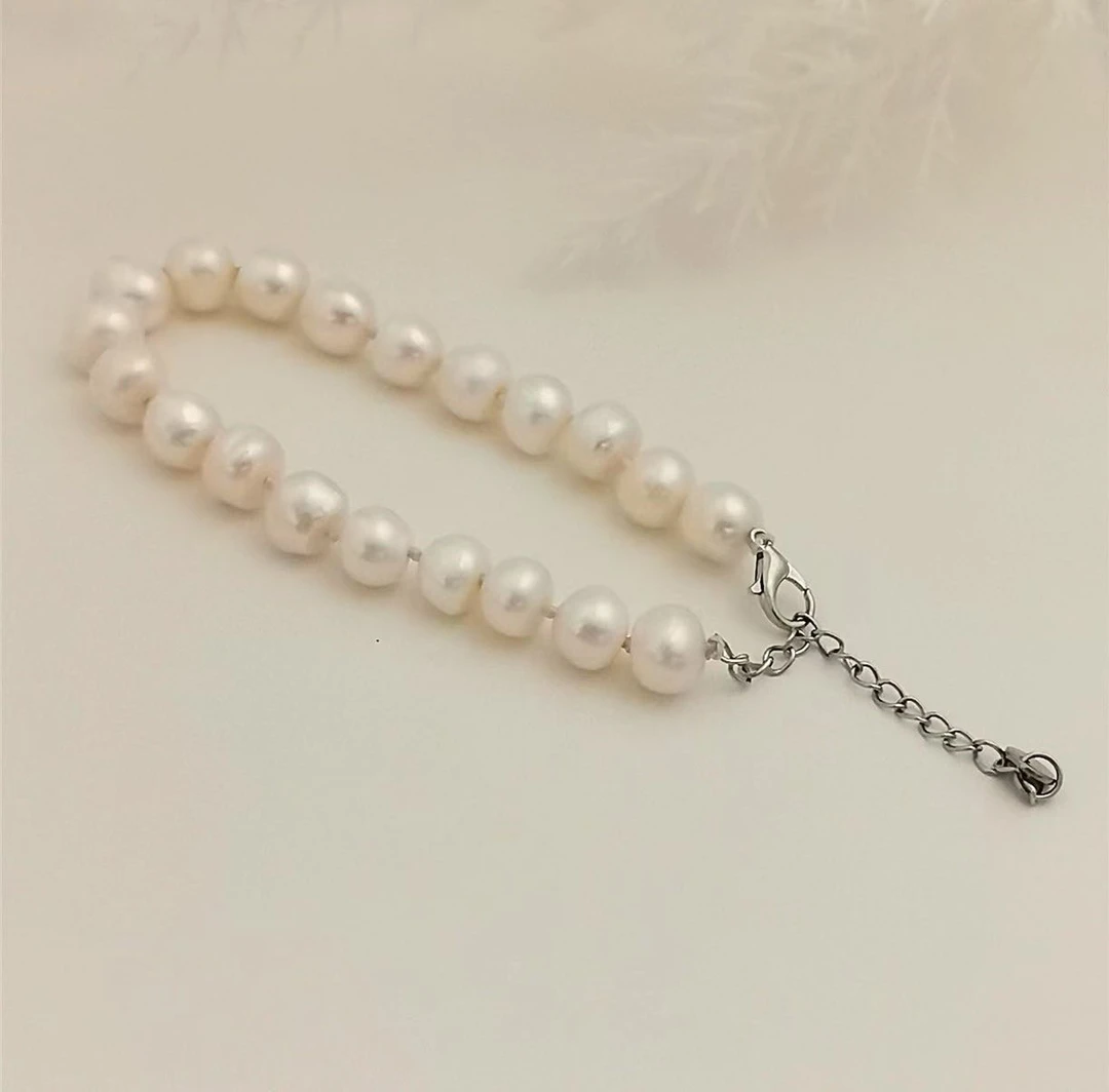 9-10mm 天然淡水珍珠手链时尚百搭