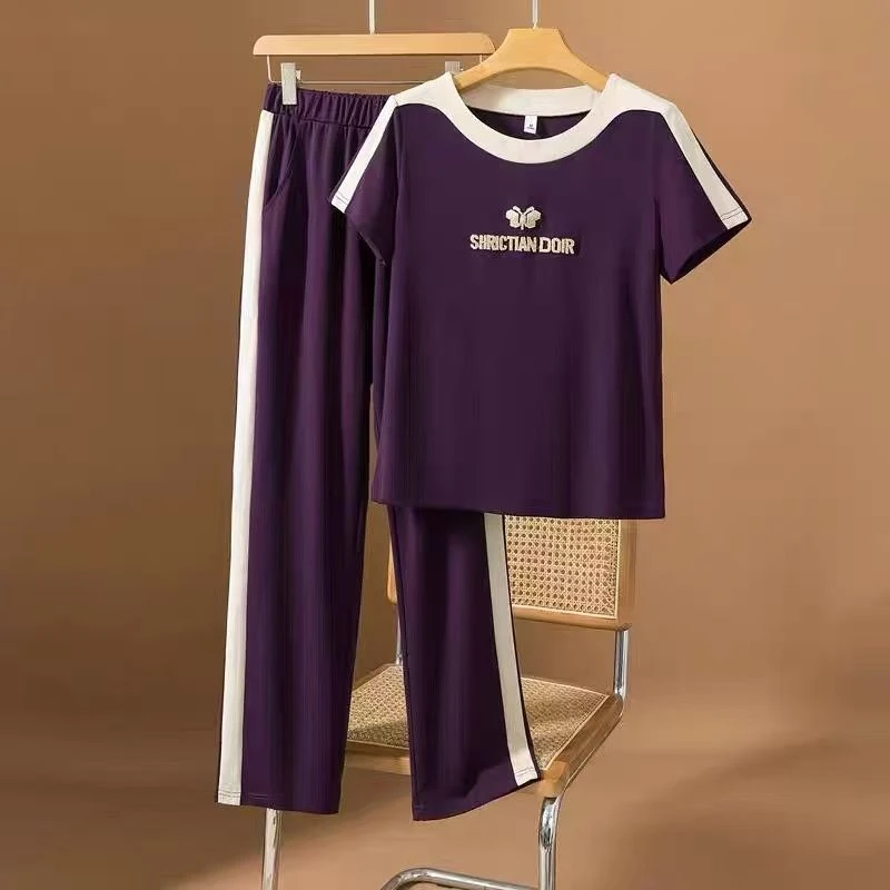 福缘夏季大码圆领时尚优雅妈妈装休闲广场后妈裙纯欲慵懒风女装