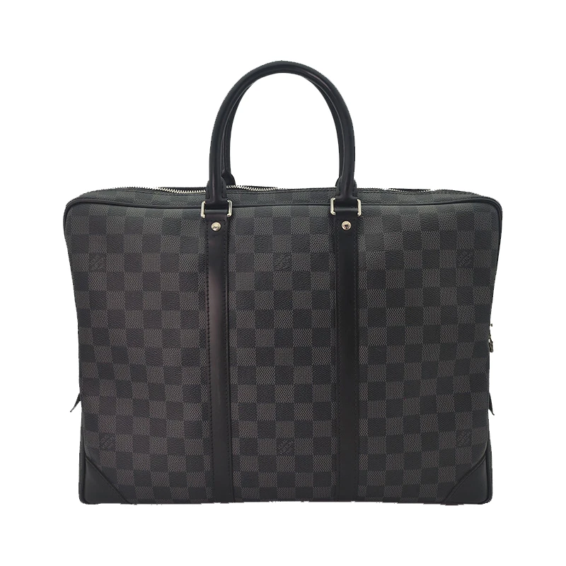 99新 LouisVuitton/路易威登 棋盘格黑色男士公文差旅包