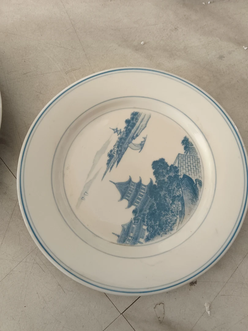 岳阳楼盘子，25cm微瑕