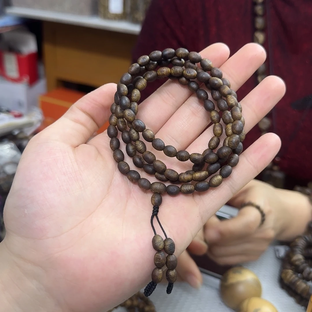 沉香木手串白棋 99 沉小米珠多圈 10 克多样性发一