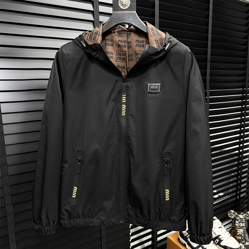 梵基弗奈时尚轻奢春秋季新款高端帅气连帽外套男士休闲薄款夹克