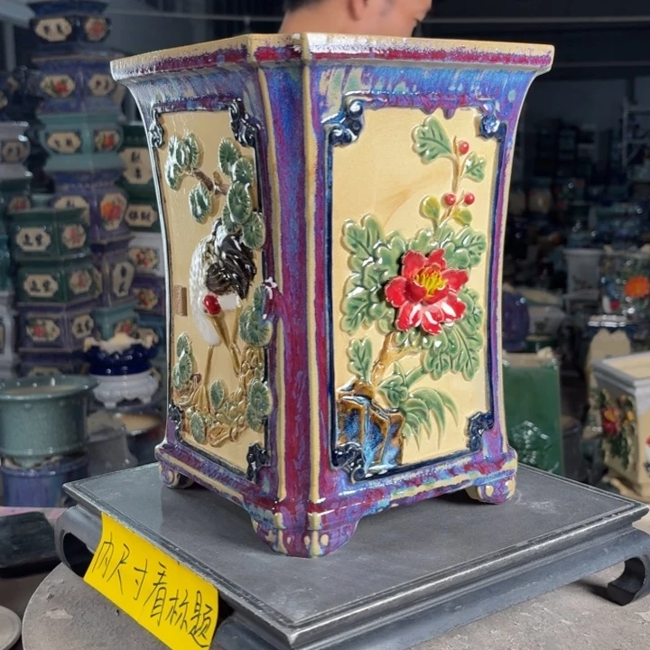 一风堂石湾花盆 内19*28微瑕