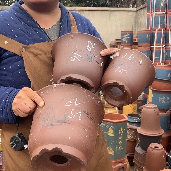 紫砂紫砂花盆盆栽