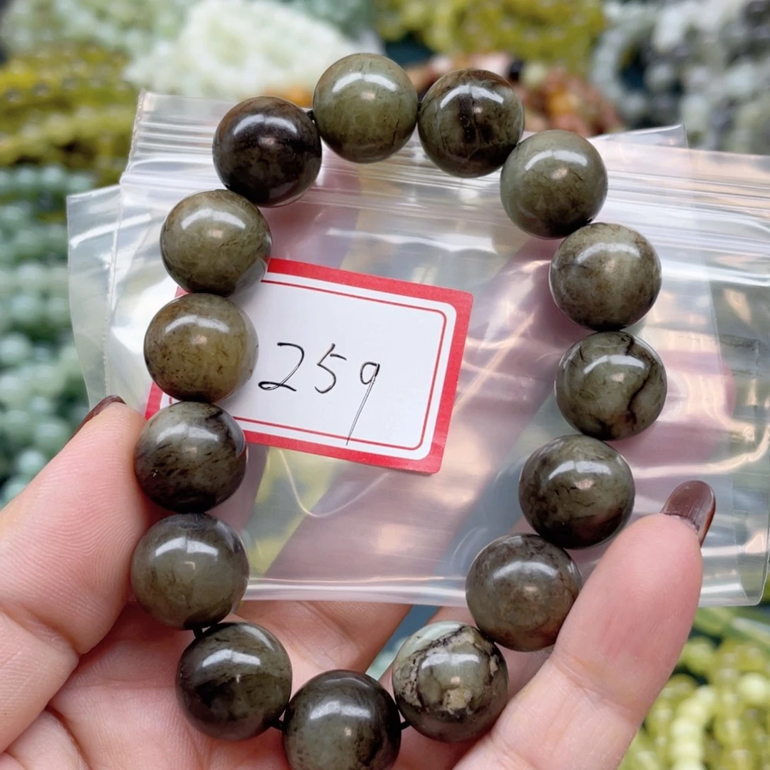 未镶嵌蛇纹石玉手串
