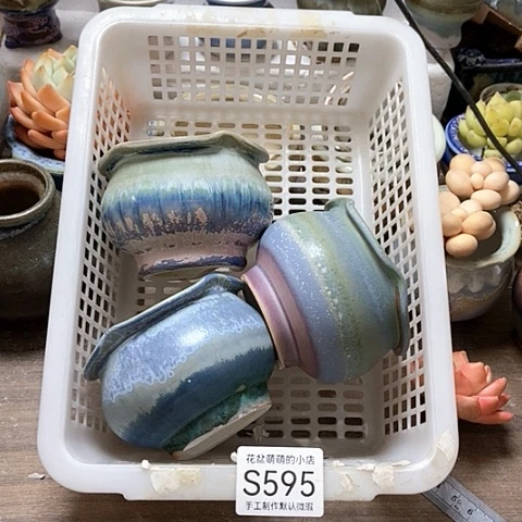 紫砂花盆595微瑕品口径7厘米左右的