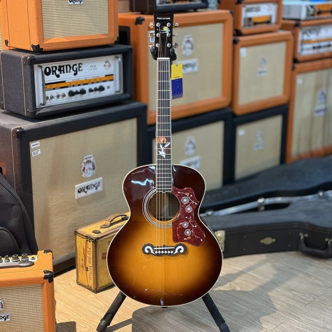 RAMONES闲云孤鹤2雷蒙斯40.5寸全单民谣吉他电箱初学入门演奏