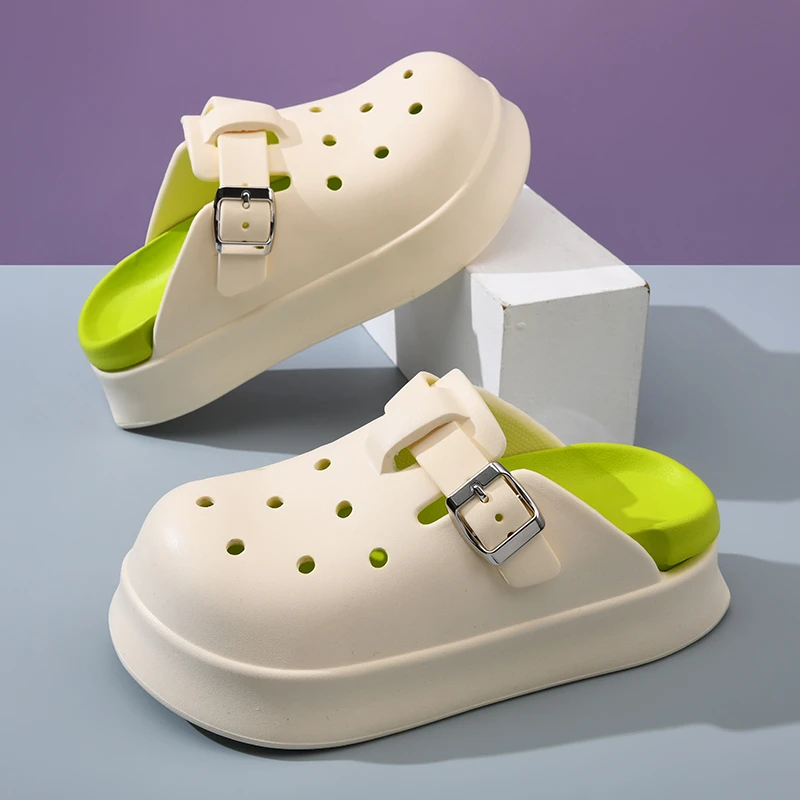 厚底踩屎感新款勃肯凉拖鞋女夏季家居室内家用外穿增高软底沙滩鞋
