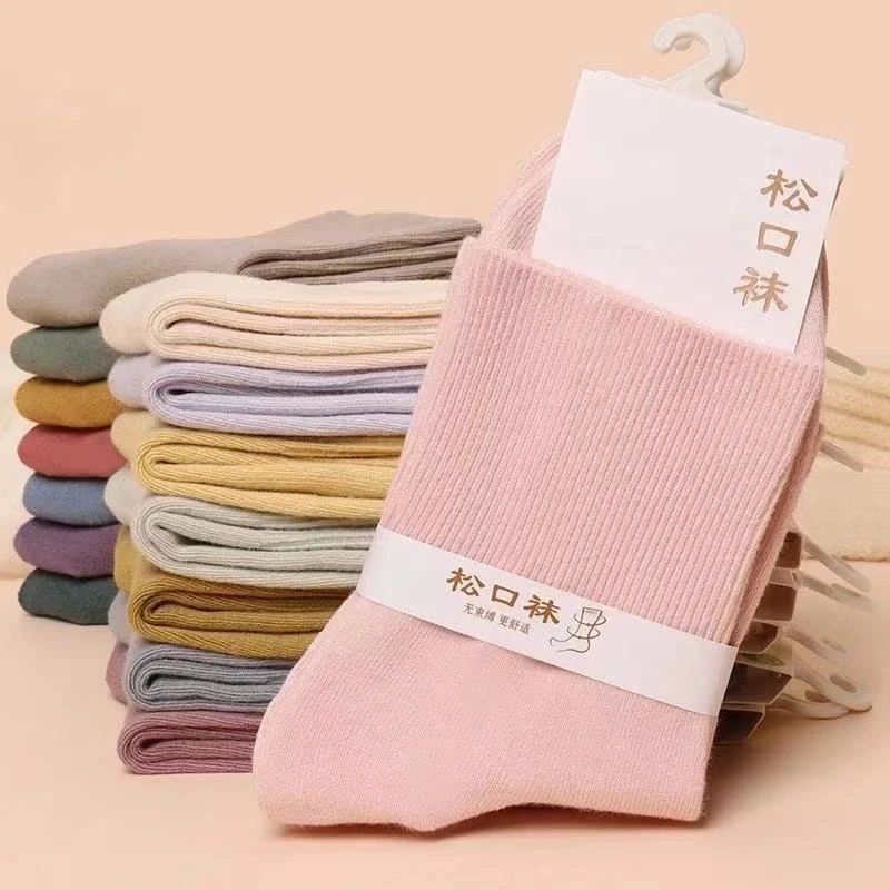 【松口袜不勒腿】脚胖脚宽浮肿宽口袜孕妇袜中筒月子袜中老年袜子