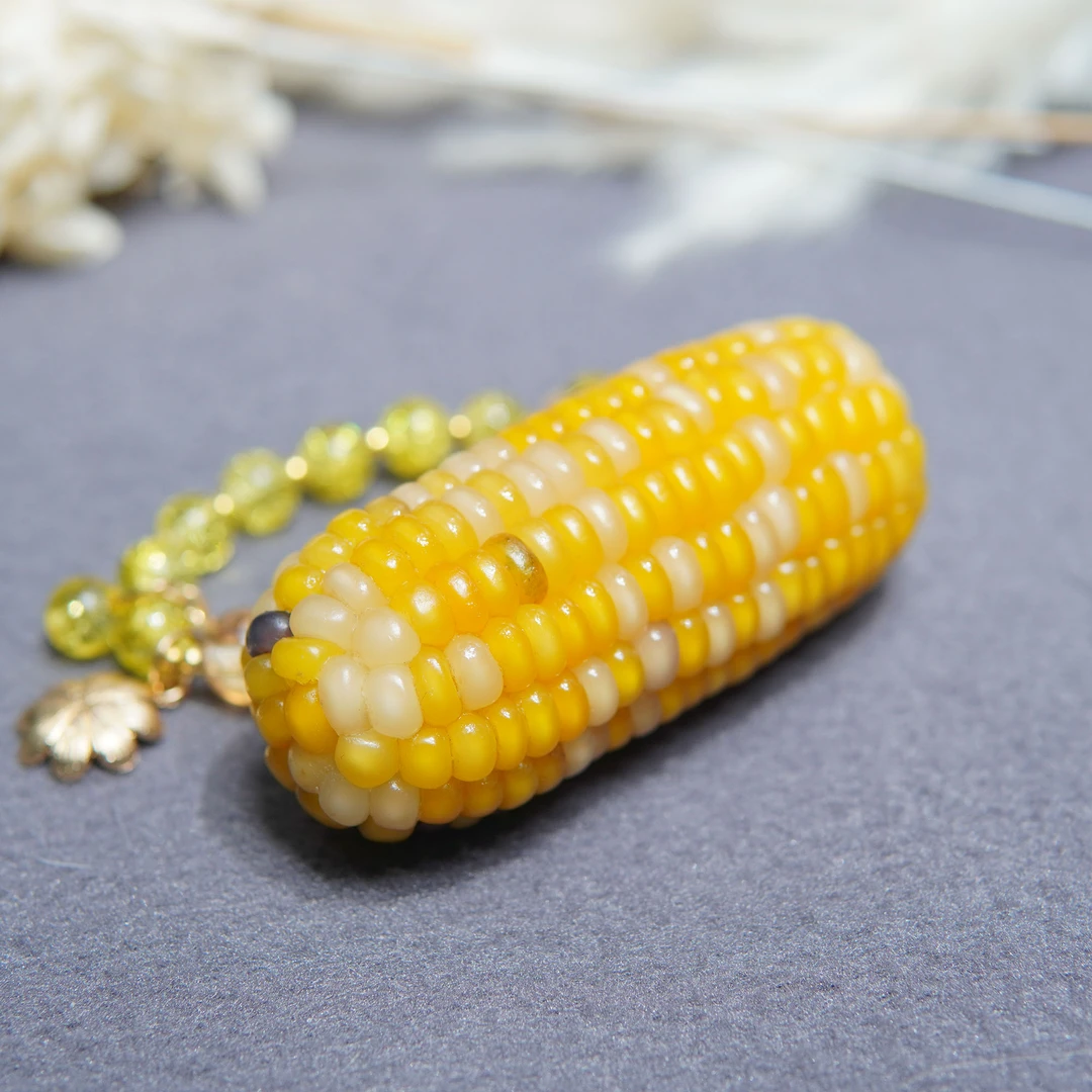 【成品】工DIY宝血文玩玉米手墩饰品摆件挂件