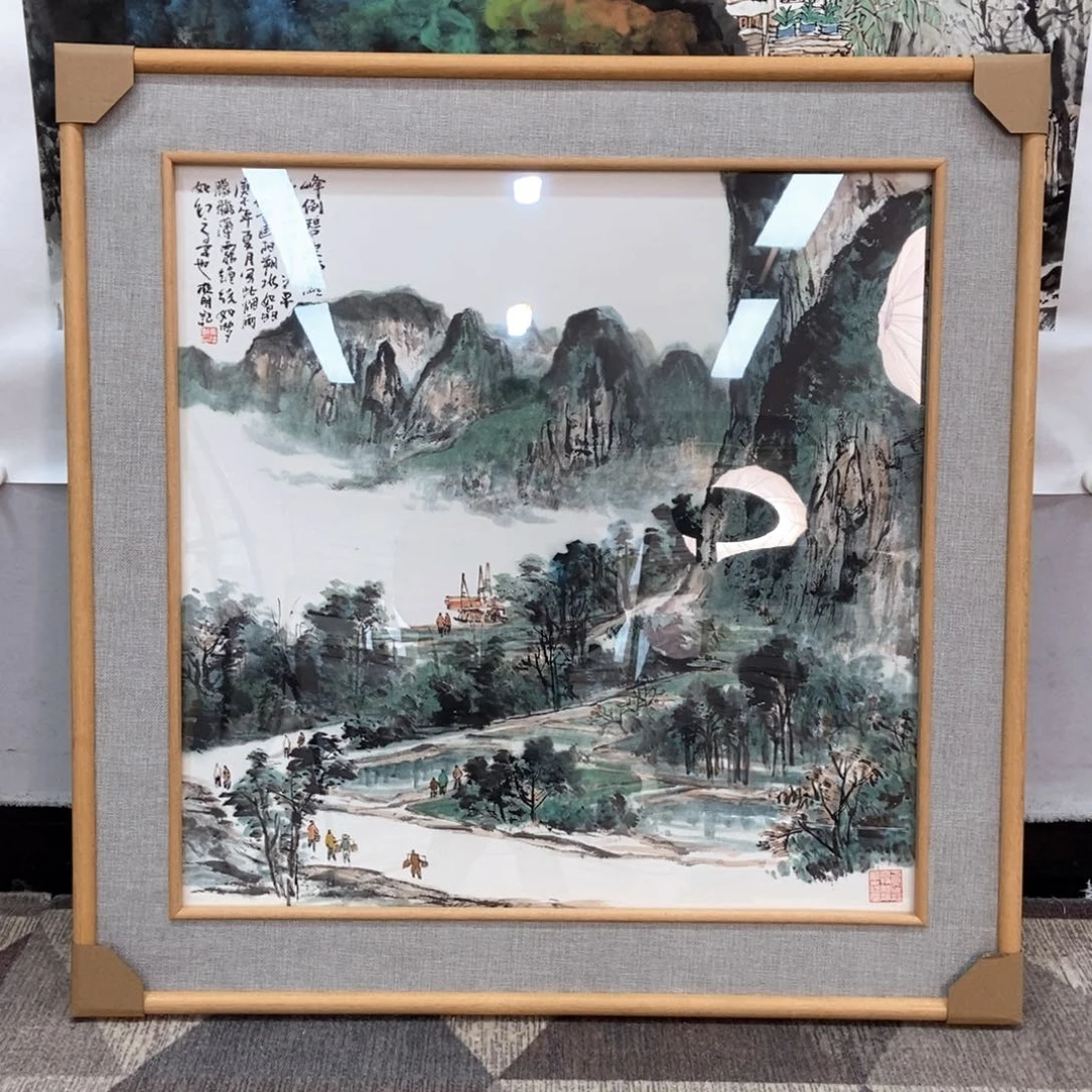 国画花****陈黄桂明四尺斗方精品佳作带框发货
