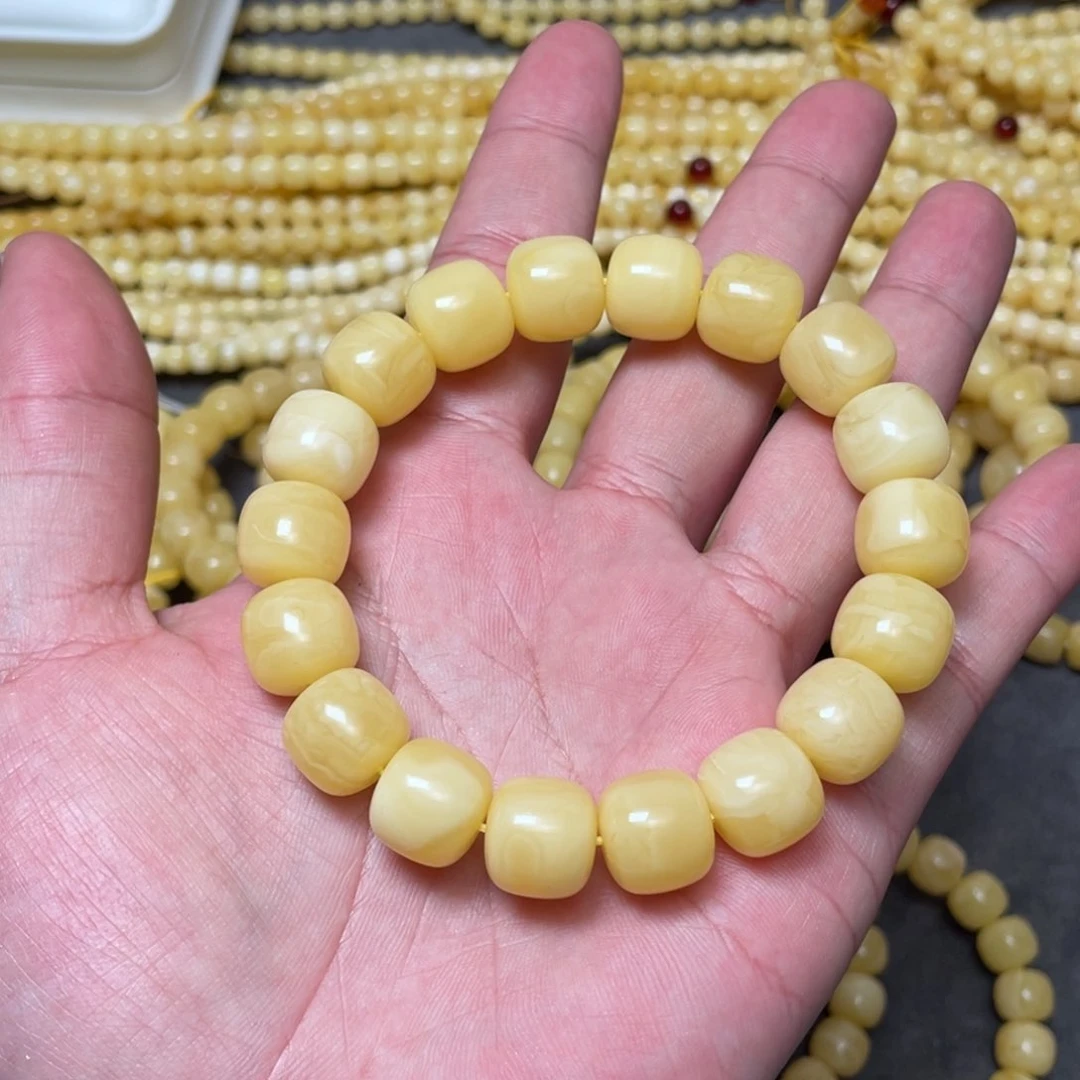 蜜蜡裸石未镶嵌蜜蜡手串13mm