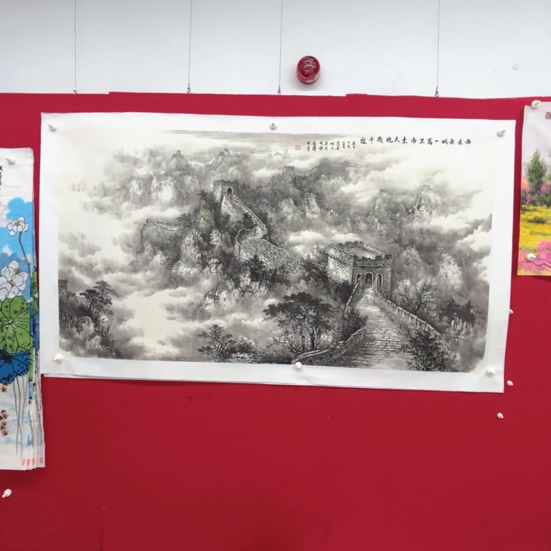 锦***旭国画绘画作品多次参加全国