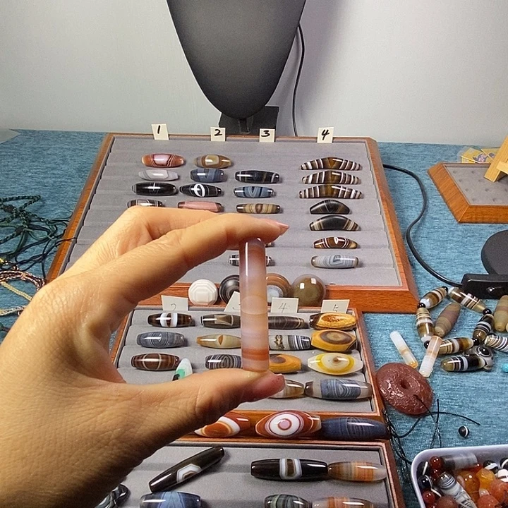 @***L玛瑙/玉髓合金颈饰