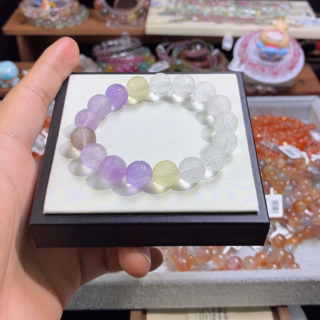 未镶嵌手链水晶下单后备注颜色