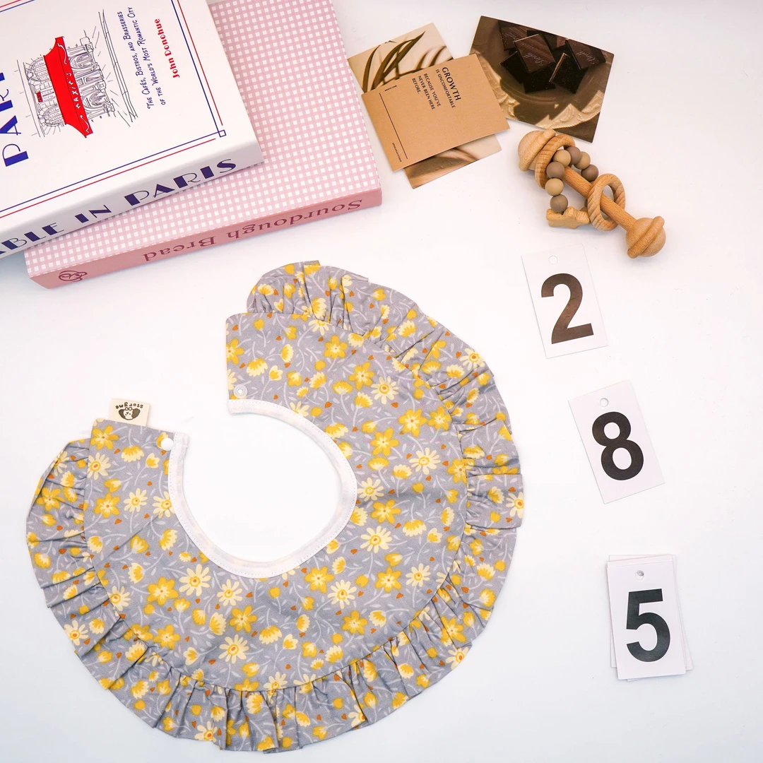 [285]侧标直播Ins婴儿口水巾宝宝围嘴柔软透气防吐奶围兜