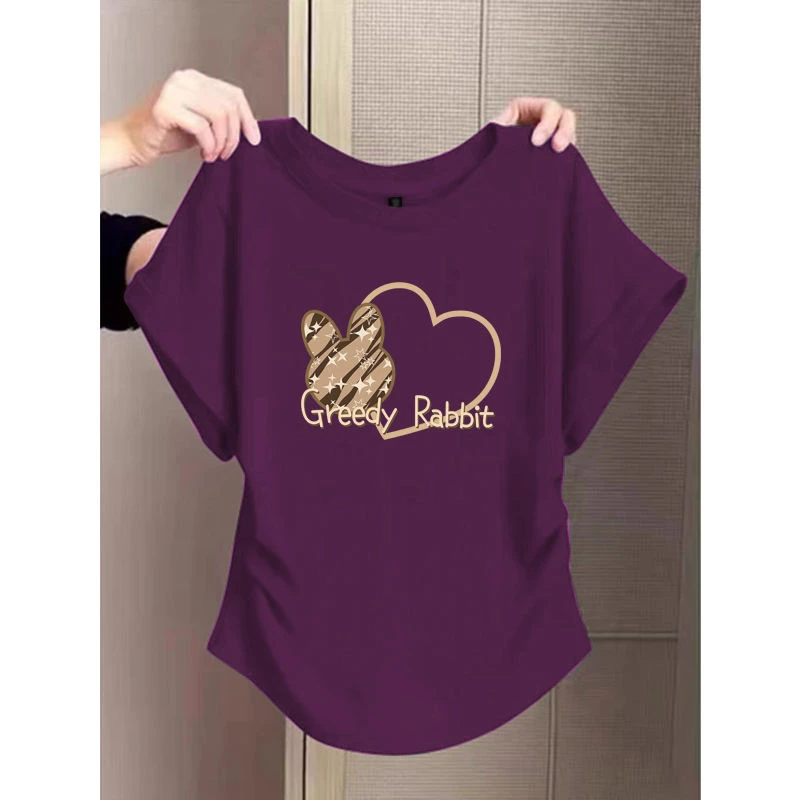 2025新款小飞袖正肩短袖t恤女设计感收腰显瘦修身上衣打底衫夏季