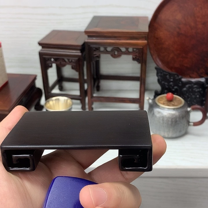 藤类紫光檀整木书卷直脚