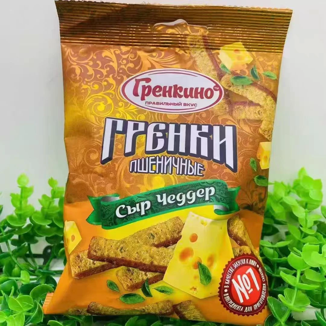 八分场俄罗斯原装进口歌霖基诺牌红鱼子酱小龙虾干酪味面包干75g