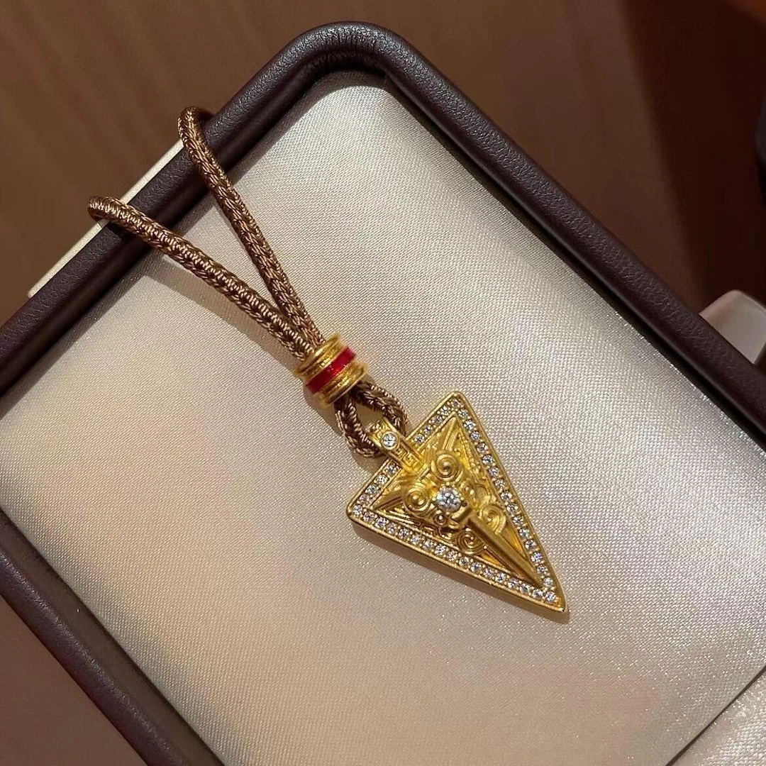 铜合金吊坠 「桑龙玄凤」编绳项链复古黄金色彩吊坠编织链轻奢时尚