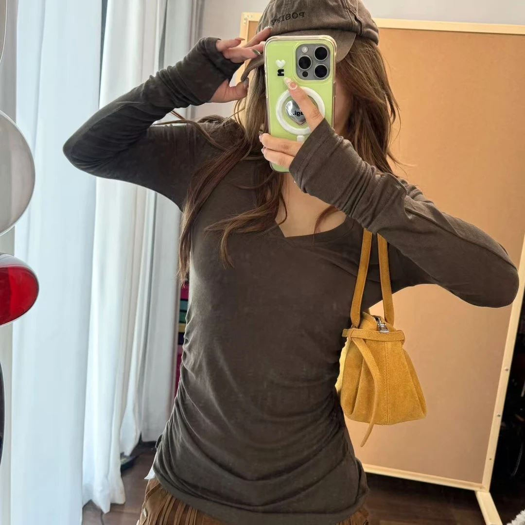 亲肤感修身韩系打底衫