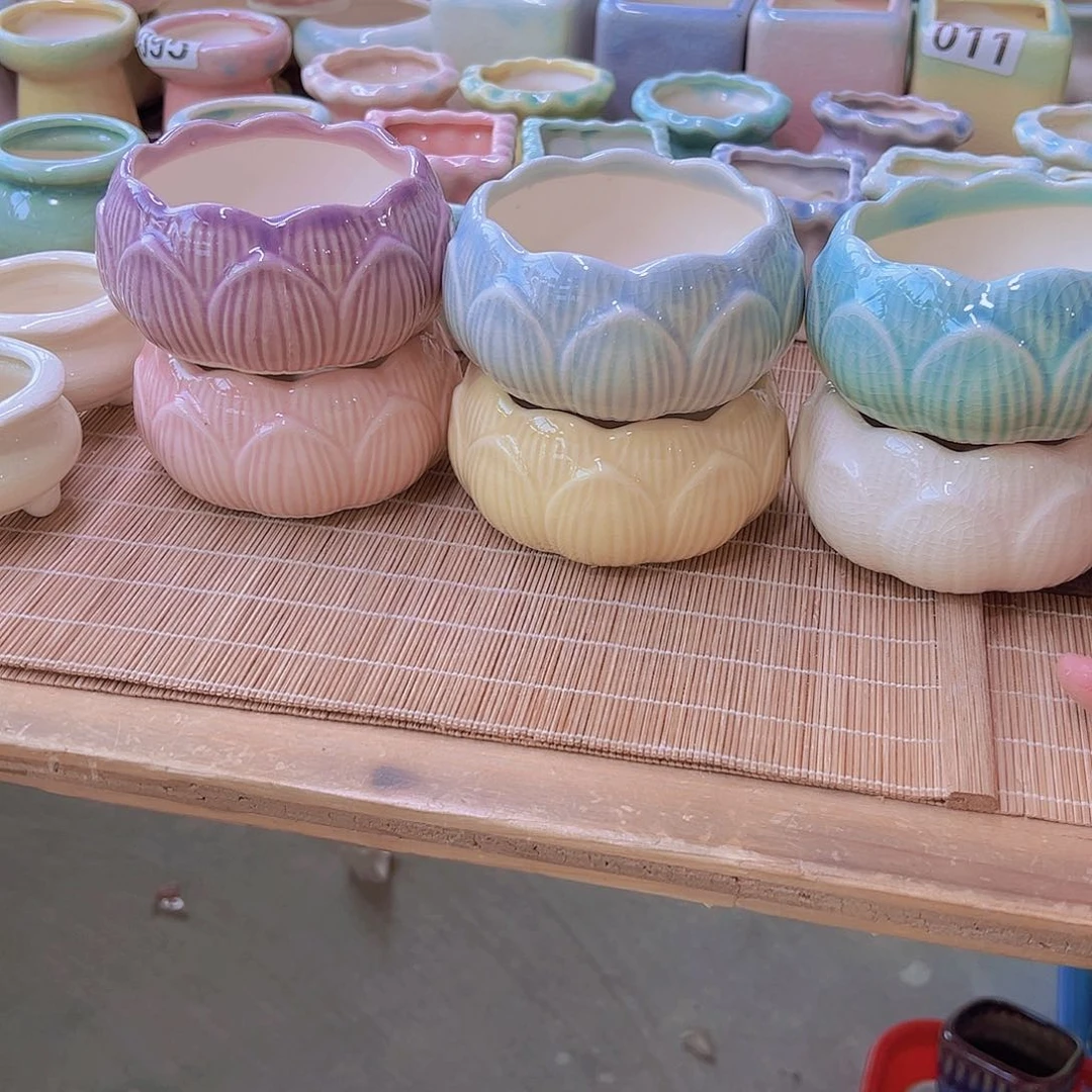 红陶陶瓷花盆当场满12包邮