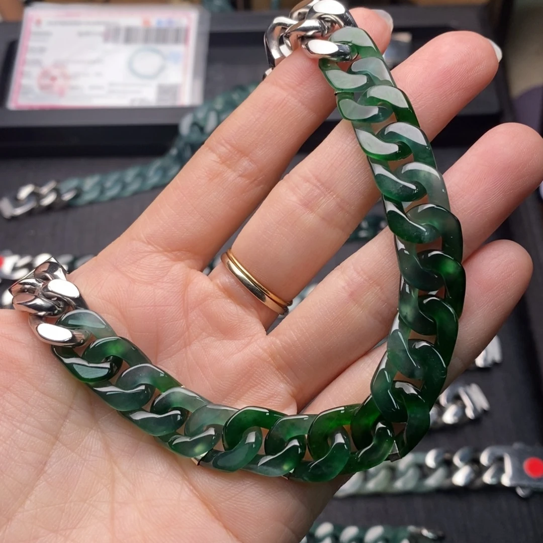 南***0翡翠未镶嵌手链手链10001