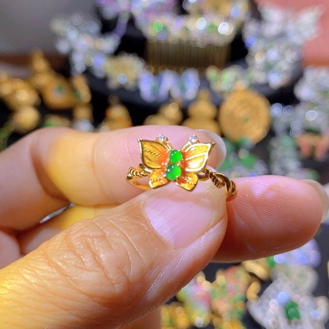 吊坠(不含链)银S925镶嵌翡翠