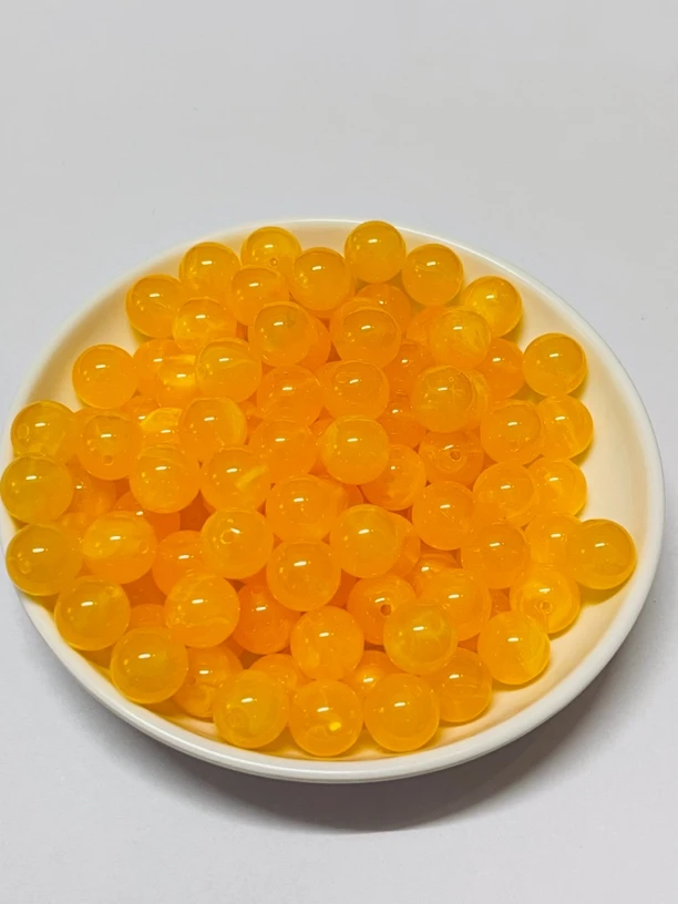 蜜蜡散珠 满蜜鸡油黄 A682 卡20mm  1颗（赠弹力绳）