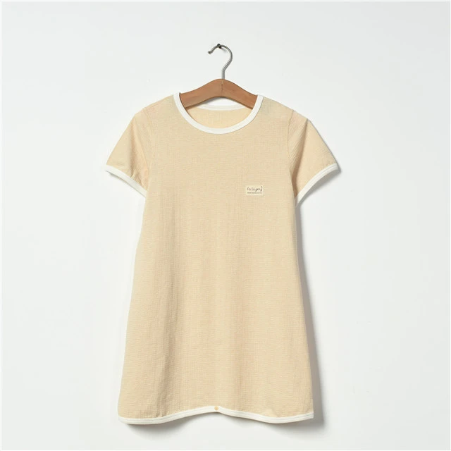 朴素耕夏季连衣裙家居服印花舒适连体简约女款休闲时尚睡裙YD05