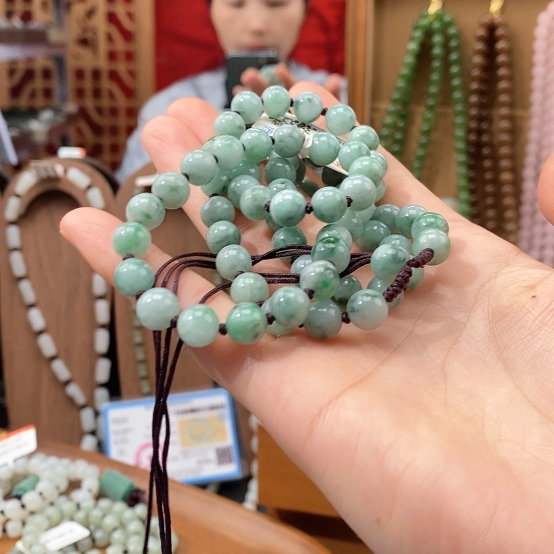 翡翠未镶嵌颈饰天然翡翠项链