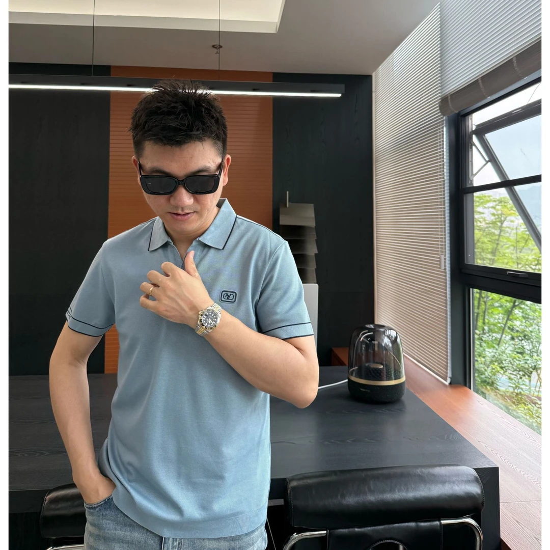 陆老板boos-2025夏季新品男士海鸥领POLO衫-1036