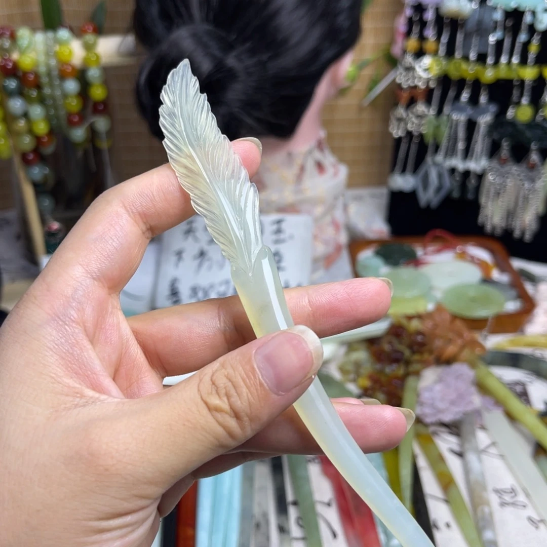 蛇纹石玉未镶嵌发饰