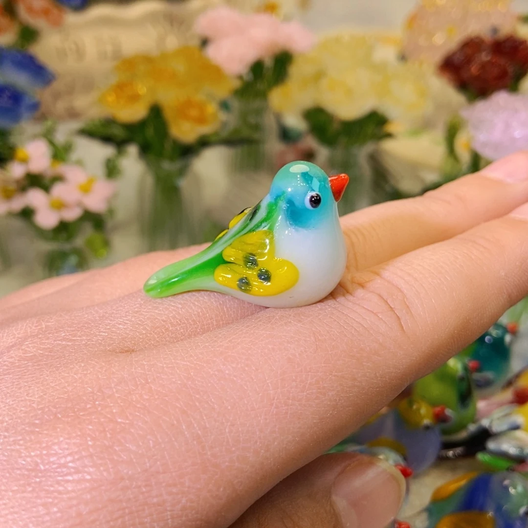 琉璃手工艺品小鸟