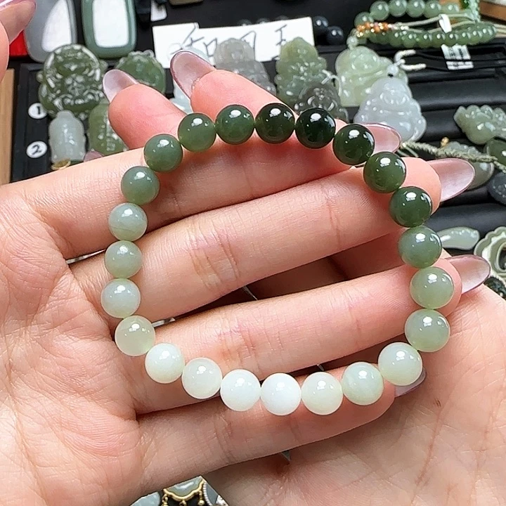 颈饰未镶嵌和田玉手串卡8