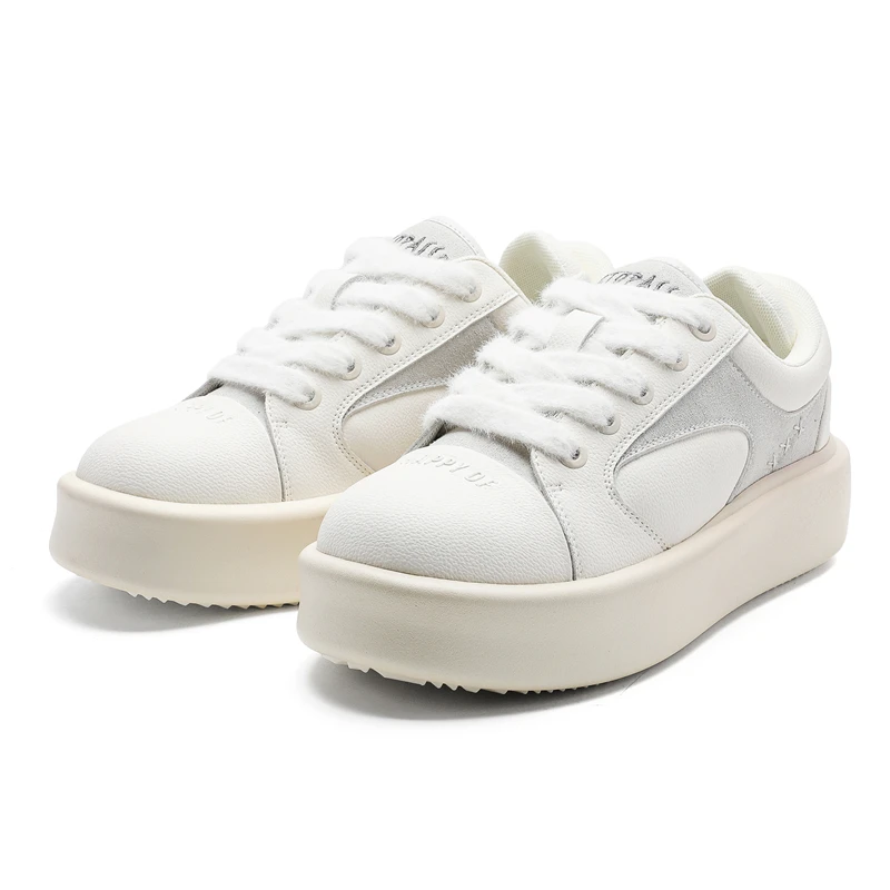 小马家 小众厚底同款百搭休闲鞋春季考拉灰爱心情侣板鞋