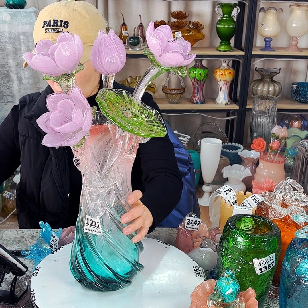 5花1瓶 家悦琉璃工艺品
